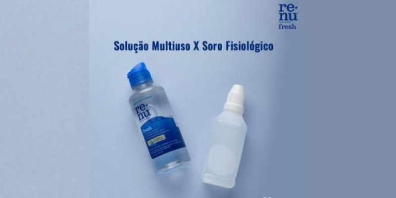  Qual a diferença entre solução multiuso e o soro fisiológico?